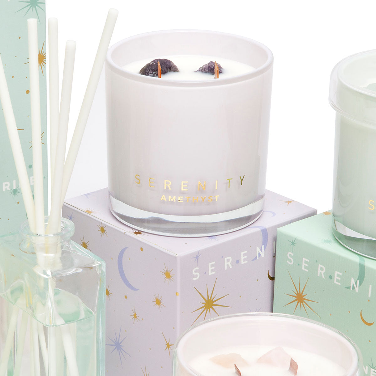 Energise Citrine Crystal 300g Candle