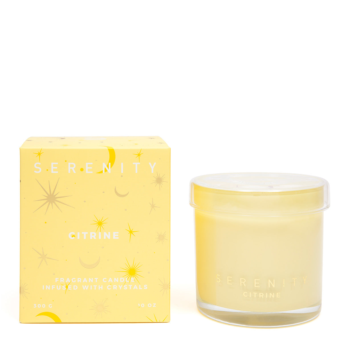 Serenity Crystal Energise &amp; Citrine Candle 300g